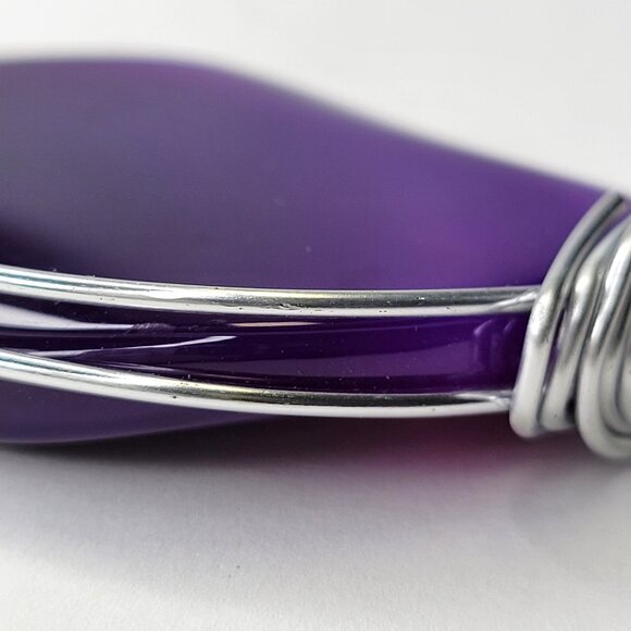 Large Purple Agate Pendant - Picture 6 of 16